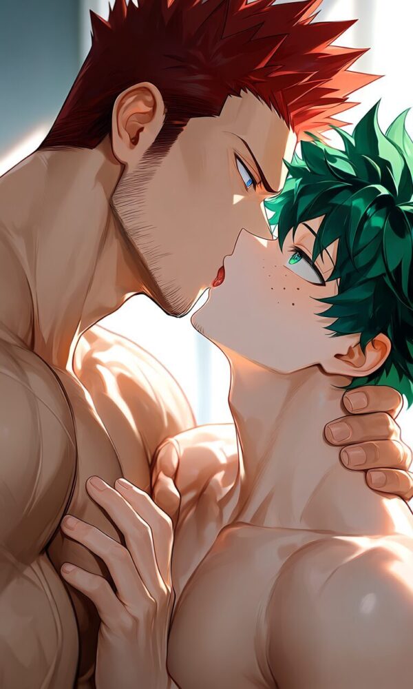 エンデバーと緑谷出久のキス（僕のヒーローアカデミア）