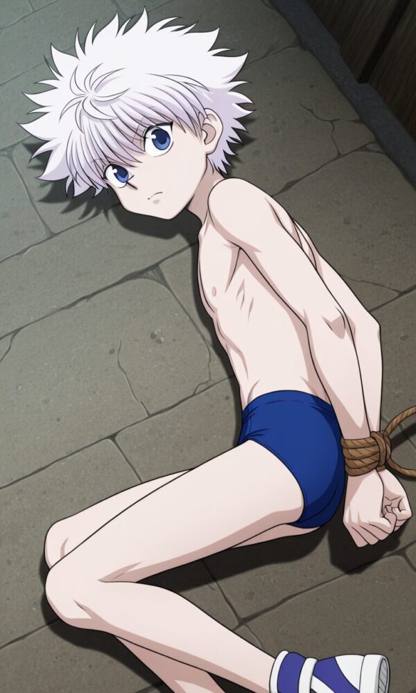 パンイチで縛られてるキルア（HUNTER×HUNTER）