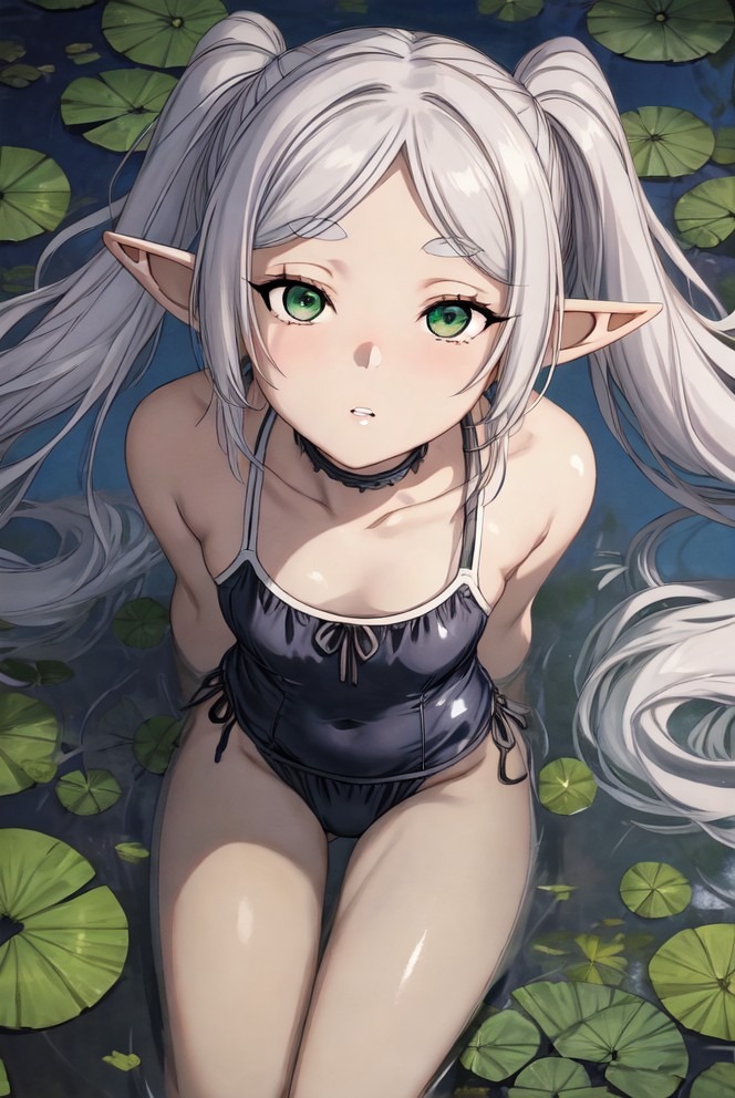 Frieren in a school swimsuit