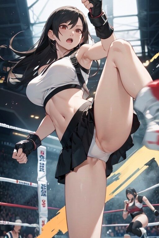 ティファのローアングルパンチラ