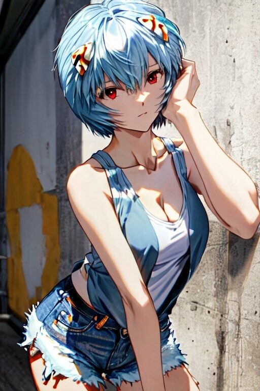 ラフな私服姿の綾波レイ