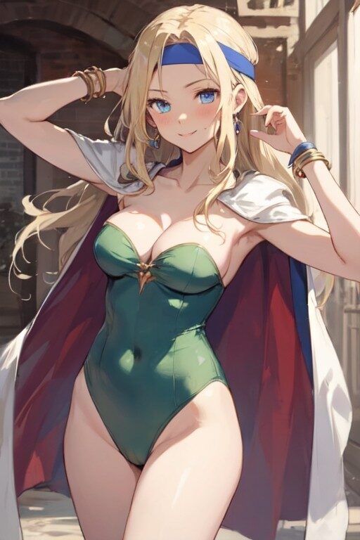ハイレグでワレ目も見えてる巨乳セリス