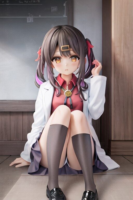 緒山みはりのしゃがみパンチラ