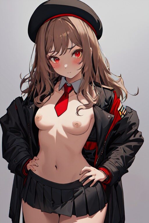 恥ずかしながらおっぱいを見せてくれるラピ