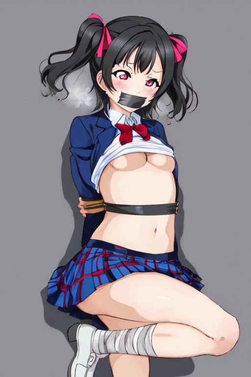 制服のまま縛られている矢澤にこ