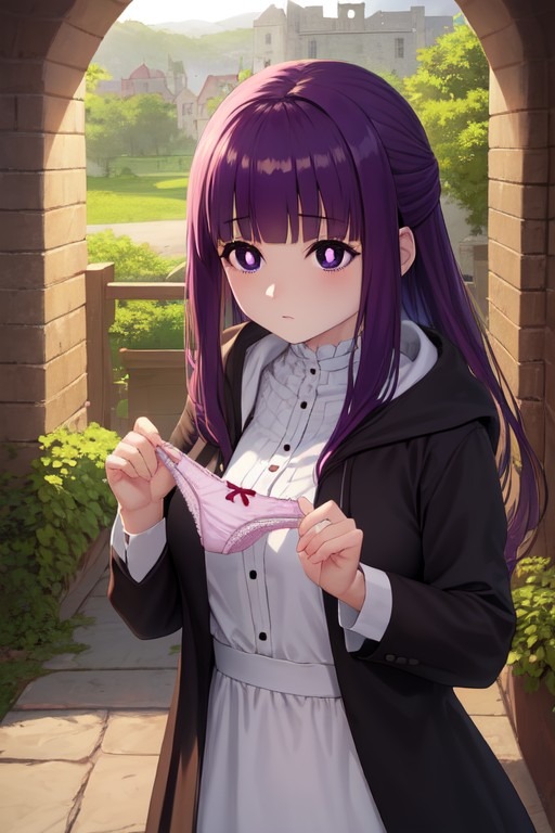脱いだパンツを手に持つフェルン