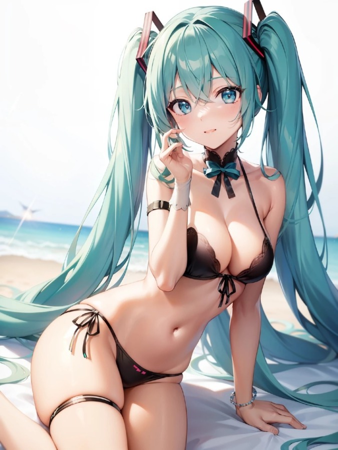黒ビキニの初音ミク
