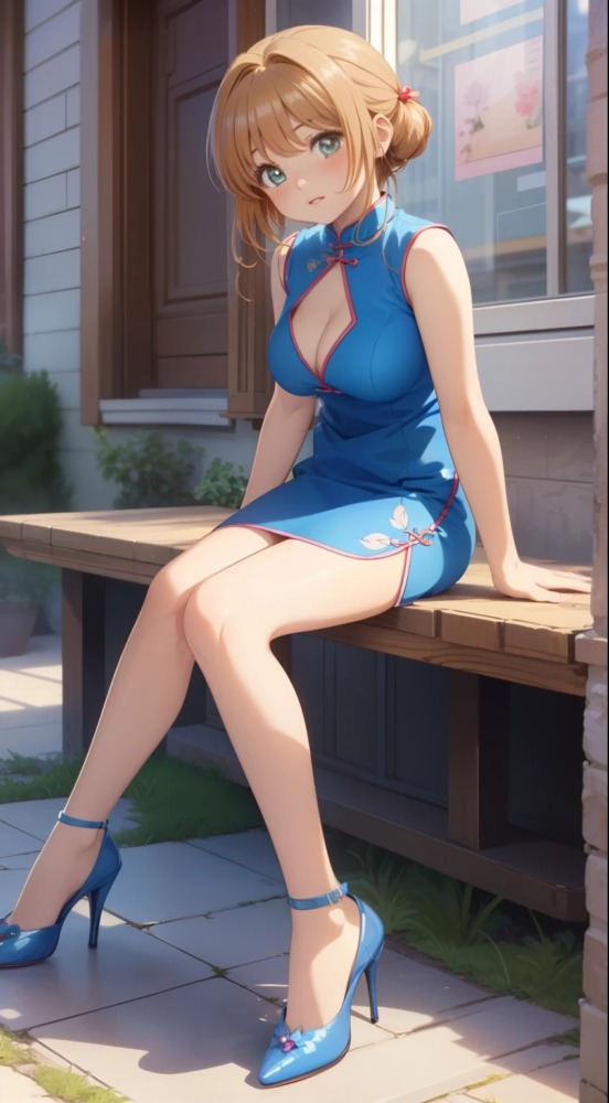 チャイナドレスの木之本桜