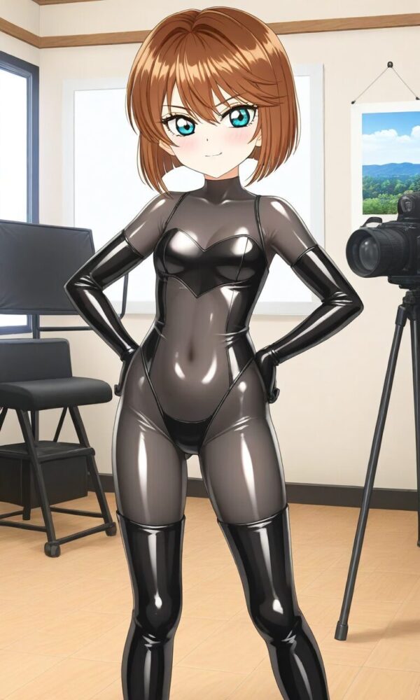 ラバースーツ姿の灰原哀