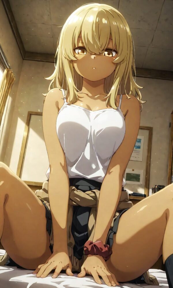 制服を半脱ぎの比嘉さん