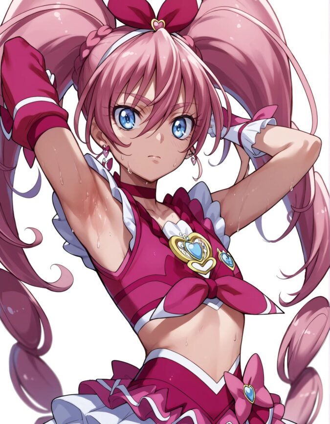 キュアメロディの脇見せ