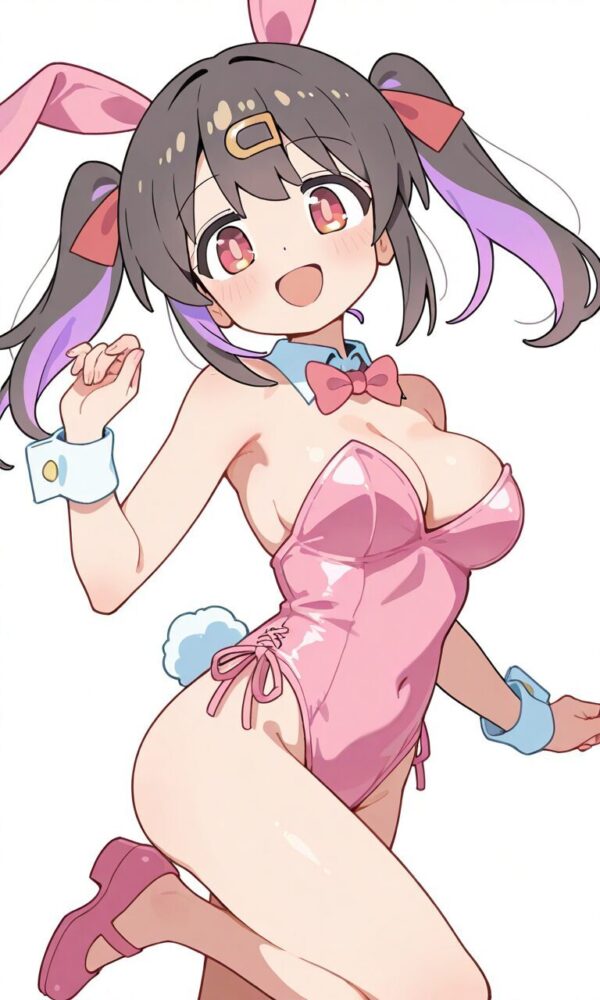 ピンクバニーガールコスチュームの緒山まひろ