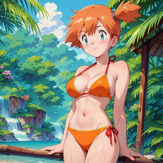 ビキニを着たカスミ