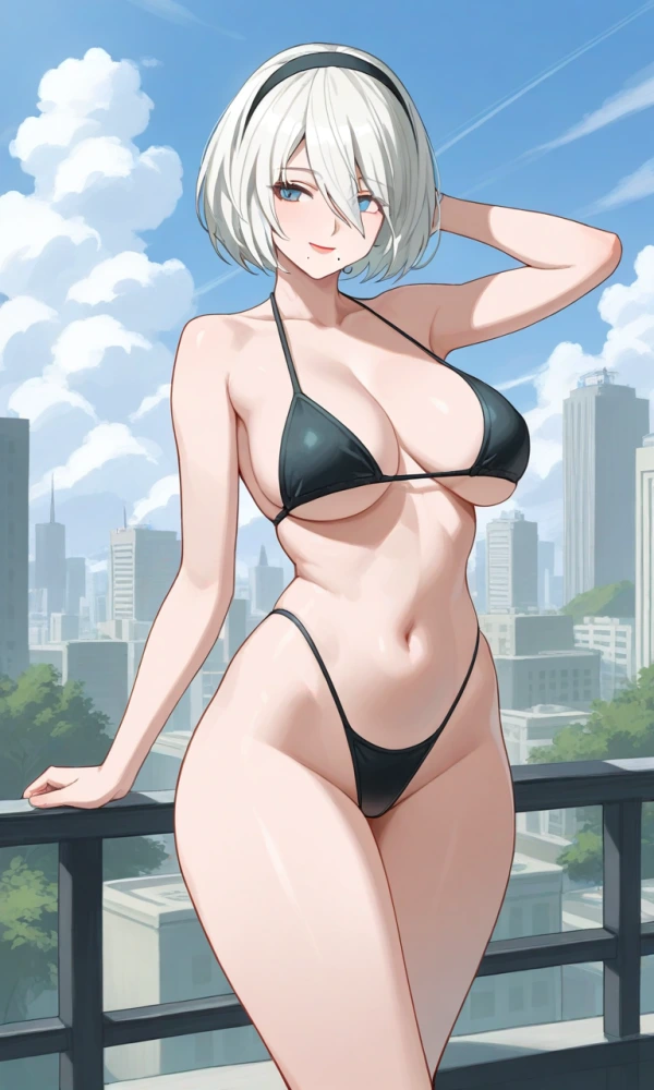 マイクロビキニを着た2B