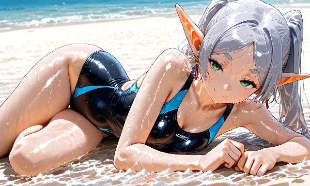 競泳水着を着たフリーレン（葬送のフリーレン）