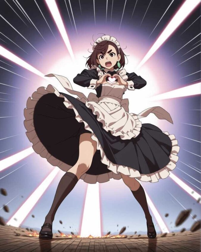 メイド服を着た綾瀬桃（ダンダダン）