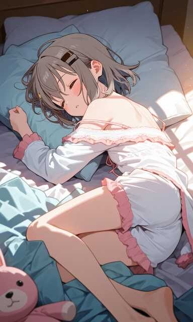 パジャマで眠る雪村あおい(ヤマノススメ)