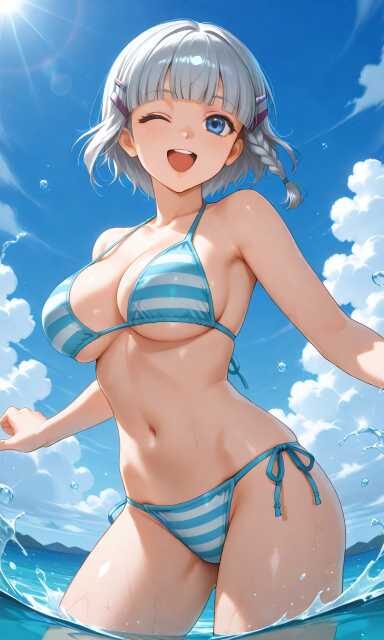 ボーダーの　ビキニを着たゼオラ（スーパーロボット大戦OG）