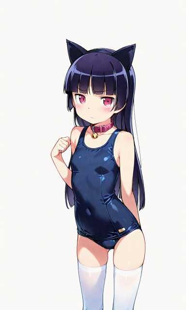 スクール水着に白いニーハイの五更瑠璃（俺の妹がこんなに可愛いわけがない）