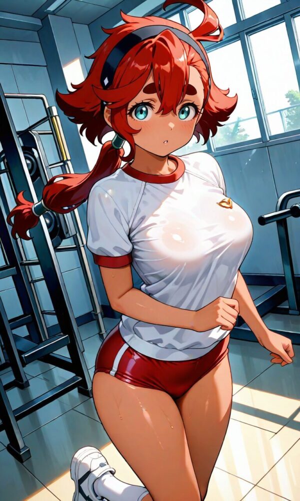 体操服姿のスレッタ・マーキュリー（機動戦士ガンダム水星の魔女）