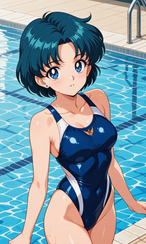 スクール水着姿の水野亜美(セーラームーン)