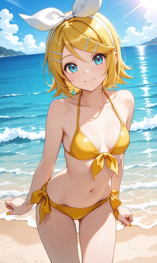 ビキニを着た鏡音リン（ボーカロイド）