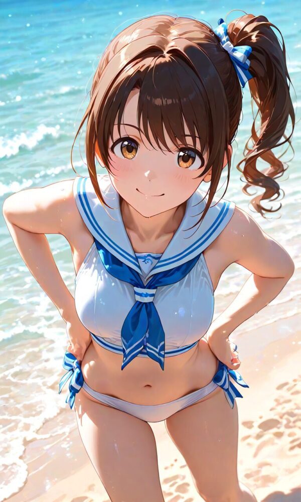 島村卯月のセーラービキニグラビア（アイドルマスターシンデレラガールズ）