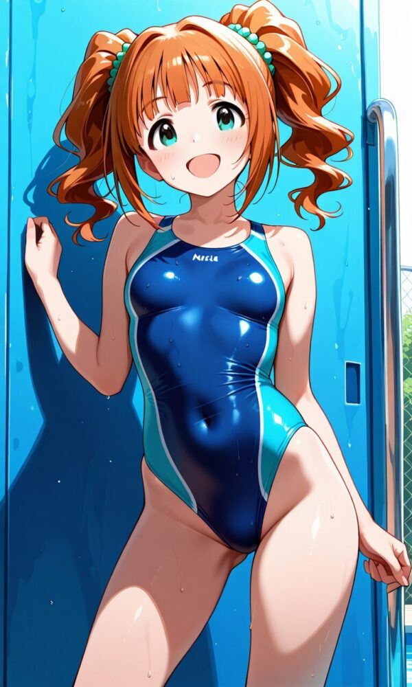 競泳水着を着た高槻やよい（アイドルマスター）