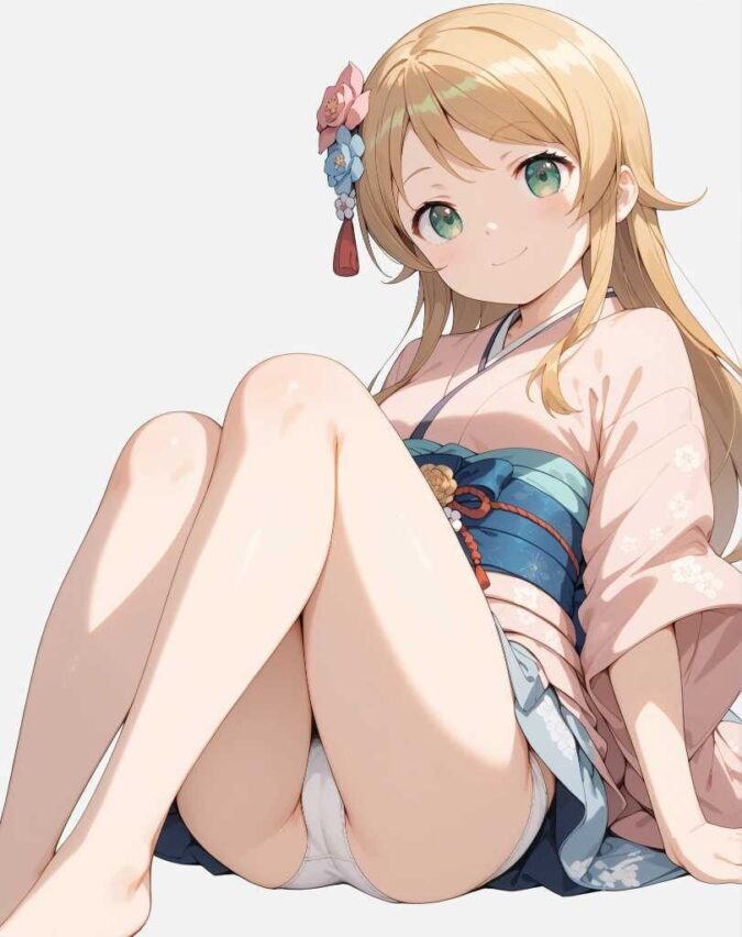 高坂桐乃の着物パンチラ（俺の妹がこんなに可愛いわけがない）