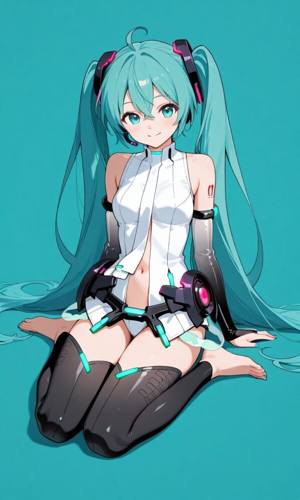 おヘソがチラ見えの初音ミク