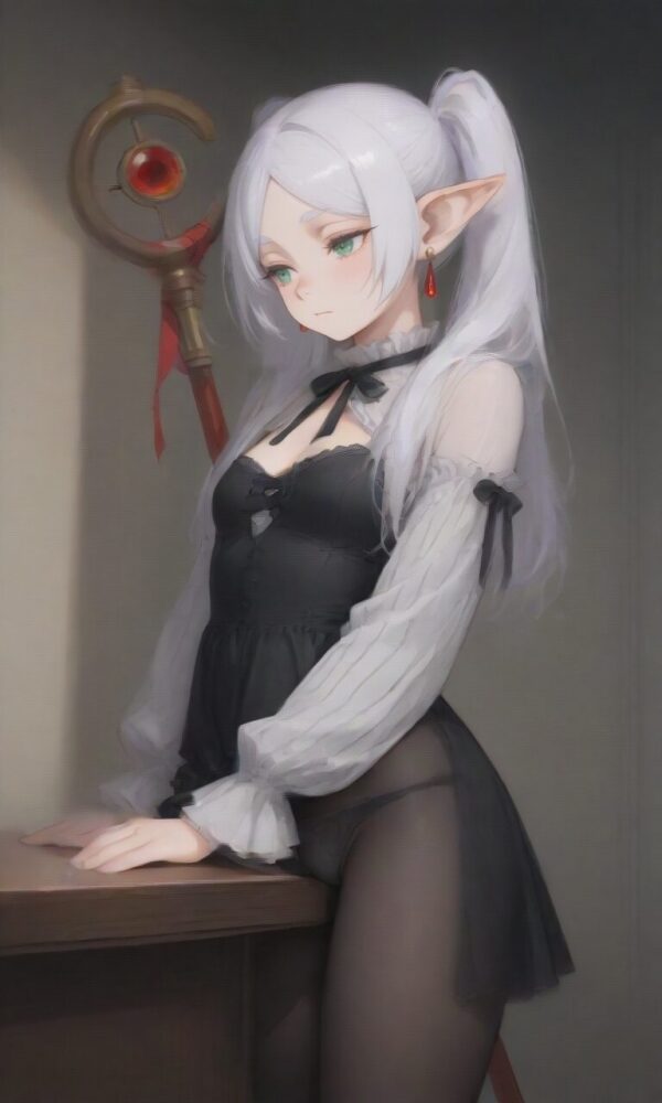 机の角でオナニーをするフリーレン（葬送のフリーレン）