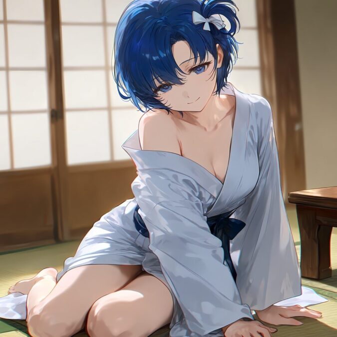 浴衣がはだけた水野亜美（セーラームーン）