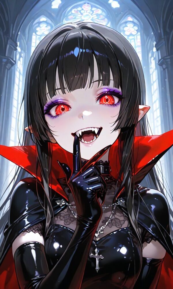 ハロウィンでドラキュラコスプレをしている秋山澪（けいおん）